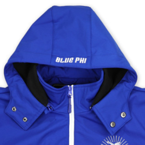 Phi Beta Sigma Royal Blue Hooded Coat <b>Jacket</b> Crest Mens Fraternity Zip Up <b>Warm</b> Wind Resistant Outerwear Casual Coat - Product Image 3