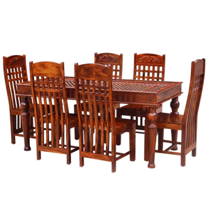 Wholesale Solid Wood Restaurant <b>Dining</b> Table <b>Set</b> with <b>6</b> <b>Chairs</b> Wooden <b>Dining</b> Furniture for Restaurants Cafes Hotels and Homes - Product Image 3