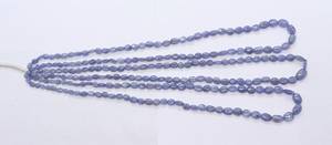 Perles ovales lisses en tanzanite naturelle AAA 5x7-7x10 MM, perles ovales en pierre précieuse tanzanite, 16 pouces, perles en tanzanite bleu violet naturel - Product Image 2