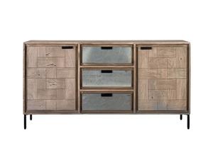 ตู้ไซด์บอร์ดไม้ 2 ประตู สไตล์คลาสสิคอุตสาหกรรม สำหรับห้องนั่งเล่นหรูหราและห้องรับประทานอาหารสไตล์ร่วมสมัย - Product Image 1