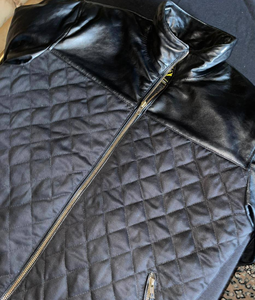 Veste pour homme Champ King en cuir de mouton et matelassée avec poches et fermeture éclair - Product Image 5