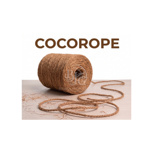 Cordon en fibre de coco 100% naturelle Cocorope, 2 ou 3 brins, rouleau de 25 cm x 25 cm, pour travaux manuels, jardinage et usage général - Product Image 2