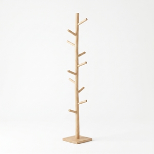 Perchero Decorativo de Madera de Teca con Ramas Naturales, Colgador de Ropa Artesanal Premium Balinés de Lujo para Recibidor - Product Image 1
