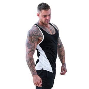Nouveau gros unisexe Gym entraînement débardeur 100% coton Spandex Y-Back Muscle Fit hommes Fitness Stringer gilet hommes blanc - Product Image 1