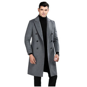 Abrigo de Invierno para Hombre de Primera Calidad con Cierre de Botones Cruzados, 100% Lana, Color y Logotipo Personalizables - Product Image 1