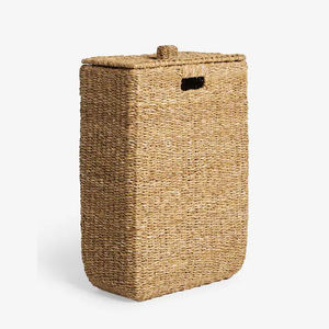 Nouveau design, best-seller : Panier en jonc de mer fait main, naturel et écologique, organisateur de rangement, décoration intérieure, multi-usages, pour la lessive - Product Image 1
