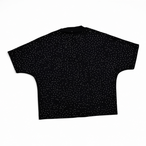 T-shirt décontracté surdimensionné pour homme, style streetwear, avec motif graphique inspiré du hip-hop et des strass. - Product Image 4