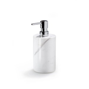 Ensemble de salle de bain en marbre Assured, trois pièces, plateau rectangulaire minimaliste, distributeur de savon, gobelet, sous-verre, facile à nettoyer - Product Image 2