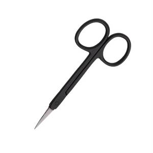 Ciseaux à manucure en acier inoxydable, lame tranchante, manche en plastique, coupe-cuticules, outils de beauté, trou rond, style simple, usage adulte - Product Image 4