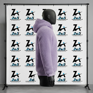 Sudadera con Capucha de Forro Polar Morado para Hombre, Corte Regular, Color Sólido, Informal, de Invierno, Tejida - Product Image 3