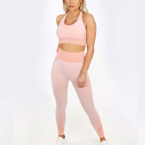 Leggings Deportivos de Cintura Alta para Mujer, Color Sólido, Elásticos, Transpirables, Tejidos, Sin Costuras, para Entrenamiento - Product Image 1