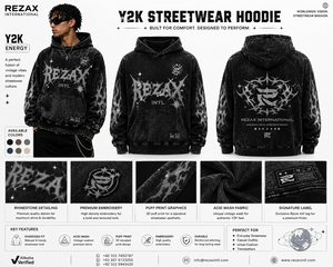 Custom Logo Y2K Streetwear Rhinestone <b>Hoodie</b> & Sweatpants Set Heavyweight Cotton OEM Manufacturer OEM Streetwear Manufacturer | - Product Image 3