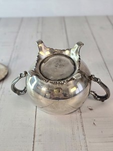 Azucarera de peltre vintage con diseño italiano y asas únicas, 95% MONDIAL PL PURO 95, copas de licor de metal, copas de azúcar de peltre. - Product Image 4