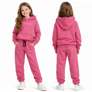 Ensembles de vêtements pour filles, sweats à capuche, survêtements, pantalons de survêtement, surdimensionnés, personnalisés, unisexes, 100% coton, hiver - Product Image 5