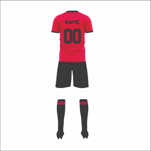 Ensemble de maillots de football sublimés pour hommes, dégradé bleu-noir, manches courtes, évacuation de l'humidité, coupe athlétique, toutes saisons, numéros d'équipe - Product Image 6