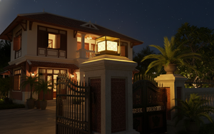 Lampe de poteau de portail extérieur/mural/villa/jardin 1 an de garantie Viet Nam CM Decor 3500K (Blanc Chaud) acier/inox AC 220V (± 10%) 300 lm LED - Product Image 6