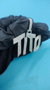 Pendentif Lettre Prénom Personnalisé en Argent 925 Plaqué Rhodium, Style Hip Hop Tendance, Sertissage Moissanite VVS Taille Brillant, Cadeau Unisexe - Product Image 5