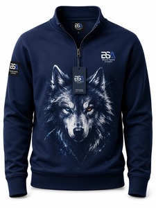 Nouvelle Arrivée Sweat-shirts Homme en Tissu Chaud Respirant à Demi-Zip Coupe Classique Personnalisable Grammage Lourd Service OEM - Product Image 1