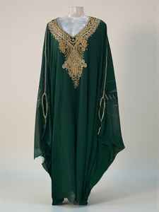 ชุดอาบายะผ้าชีฟองแบบเรียบร้อยสำหรับงานเทศกาลปี 2026 ขายส่งแบบใหม่ ตกแต่งด้วยเลื่อมแบบไหล่เดียว ความยาวคลุมเท้า สไตล์อิสลาม - Product Image 2