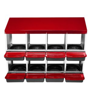 Nido per Galline da Allevamento a 8 Scomparti, Montabile a Parete, Facile Raccolta delle Uova, in Materiale PP - Product Image 2