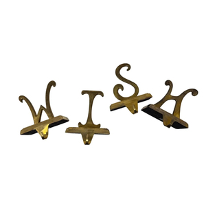 Support de chaussette de Noël en métal couleur or de haute qualité avec design personnalisable pour la décoration intérieure de cheminée à la maison, vente en gros - Product Image 1
