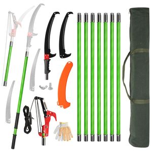 Lightweight 30ft Manual Pole <b>Saw</b> Set Long Handle Pruner with Sharp Steel Blade Scissors for Tree Trimming for Outdoor Tasks - Product Image 1