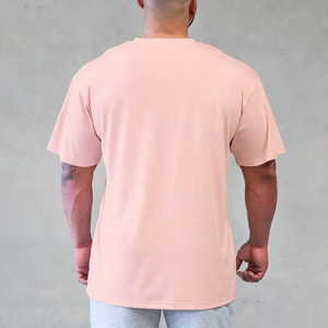 T-shirts pour hommes de haute qualité en gros, personnalisables avec logo imprimé, unisexe, tricotés, vierges, grandes tailles, coupe classique, col rond, manches courtes, séchage rapide - Product Image 2