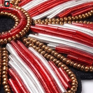 Badges perlés personnalisés faits à la main, design décoratif orné, qualité supérieure pour accessoires de mode et décoration de vêtements - Product Image 5