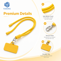 Lanière de cou tressée confortable OEM ODM, réglable, mains libres, avec logo personnalisé, durable pour badge d'identification, téléphone, usage quotidien au bureau