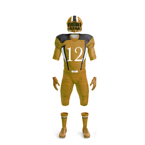 Ensembles d'uniformes de football américain pour hommes 100 % polyester anti-humidité à motif 3D manches courtes imprimées personnalisables - Product Image 2