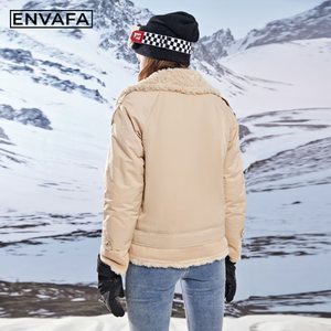 Premium Quilted Faux Fur Jacket for Women with <b>Thick</b> Warm Regular Fit <b>Winter</b> Fashion Casual Solid Outerwear <b>Coat</b> Wholesale OEM - Product Image 2