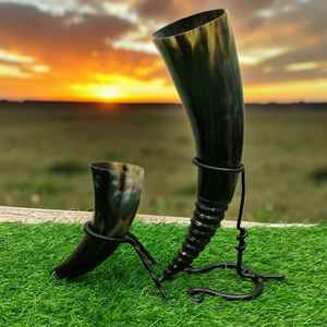 Tasse en corne de taureau hautement polie, artisanale, de luxe, en corne naturelle, au meilleur prix - Product Image 1