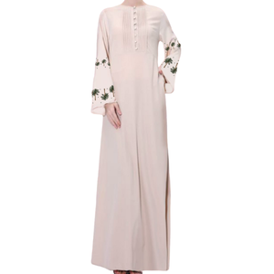 Nouveautés : Abaya Modeste Bleu Glacé pour Femme, Vêtement Islamique à Manches Longues, Tenue de Soirée Ethnique Musulmane, Abaya Ornée de Perles Lourdes - Product Image 4