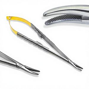 Portaagujas Castroviejo de 140 mm de Largo, Recto y Curvo, de Acero Inoxidable, Instrumentos Quirúrgicos, Modelo con Certificación CE Clase I - Product Image 1