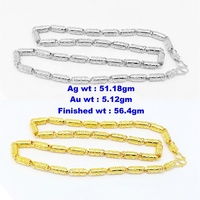 Collier ras-de-cou classique et tendance en plaqué or 24 carats avec tubes dragon, chaîne en argent sterling, unisexe, cadeau idéal pour anniversaire et soirée