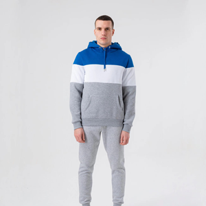 เสื้อสเวตเชิ้ตฤดูหนาวแบบยูนิเซ็กซ์ ผ้าฝ้ายฟลีซ 100% แห้งเร็ว สไตล์อเมริกัน แต่งผ้าแบบแพทช์เวิร์ค ทรงหลวม สวมใส่สบาย สีสันเข้ากัน มีฮู้ด - Product Image 3