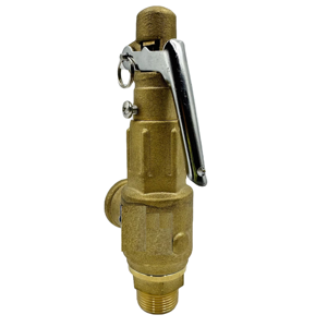 วาล์วนิรภัยทองเหลืองแบบปรับได้ เกลียว BSP/NPT 10 บาร์ 200 องศาเซลเซียส สำหรับอากาศ/แก๊ส/น้ำ/ไอน้ำ พอร์ตขนาด 1/2 นิ้ว - Product Image 5