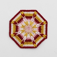 Personnalisé Broderie Crochet Applique Tasse Tapis Table Polygone Dessous De Verre Café Tampons Accessoires Vêtements Patches