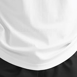 T-shirt à manches courtes col rond blanc pour homme Fitness Concepts avec logo imprimé, coupe classique, jersey décontracté en coton - Product Image 2