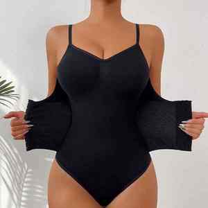 Body Shaper Amincissant Anti-Bactérien de Haute Qualité pour Femme, Contrôle Moyen, Fermeture Double Crochet, Matière Polyester, Idéal Été - Product Image 6