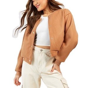 OEM High Quality Women's Custom Chenille Embroidered Logo Sheep Skin Dyed Winter <b>Quilted</b> Varsity Jacket Streetwear Baseball - Product Image 1