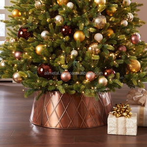 Collier d'arbre de Noël en métal antique en cuivre ou jupe d'arbre entièrement personnalisable, parfait pour la décoration de Noël - Product Image 4