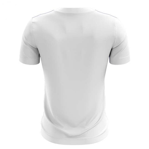 Polo en tricot à manches courtes blanc pour homme avec motif rayé violet et vert, style décontracté, respirant, boutonné devant, coupe classique - Product Image 2