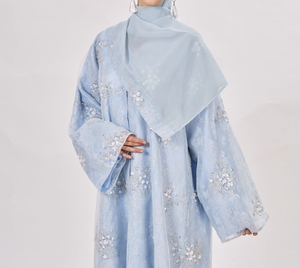 Hot sale Kaftan Abaya Handmade Turkish Floor Length Long Sleeve Soft Breathable Fabric Loose Fit Casual Party Wear - Product Image 3