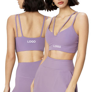 Soutien-gorge de sport pour femme de haute qualité, respirant, à maintien intégral, idéal pour la gym, le fitness, le yoga, la course et l'entraînement, avec nœud décoratif. - Product Image 4