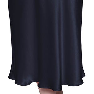 Ropa de Dormir para Mujer, Oferta, Camisón Sexy de Seda de Color Sólido, Bordado a Máquina en la Parte Delantera, Transpirable, para Primavera y Otoño - Product Image 6