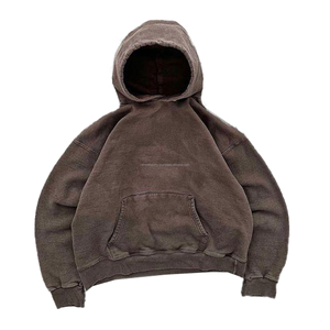 Sudaderas con capucha para hombre French Terry 100% algodón serigrafía Logo Pullover Oversized Cropped Boxy Hoodies para hombres - Product Image 2