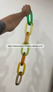 FAIZA CRAFT Customized Modern Resin Chain <b>Wall</b> Accents Handmade <b>Ornamental</b> Hanging Home Decor Diwali Festival Ready Curve Design - Product Image 5