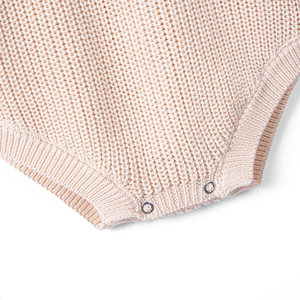 Body de Punto de Manga Larga para Bebé Niño, Color Sólido, Cuello Redondo, Algodón, Invierno, Secado Rápido, Cierre de Botones, Conjunto de Ropa Adorable - Product Image 4