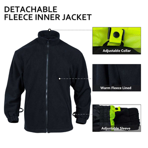 Sweat à capuche de sécurité haute visibilité 2026, conforme à la norme ANSI Classe 3, vêtement de travail haute visibilité, pull-over personnalisable avec logo, pour le secteur de la construction - Product Image 5